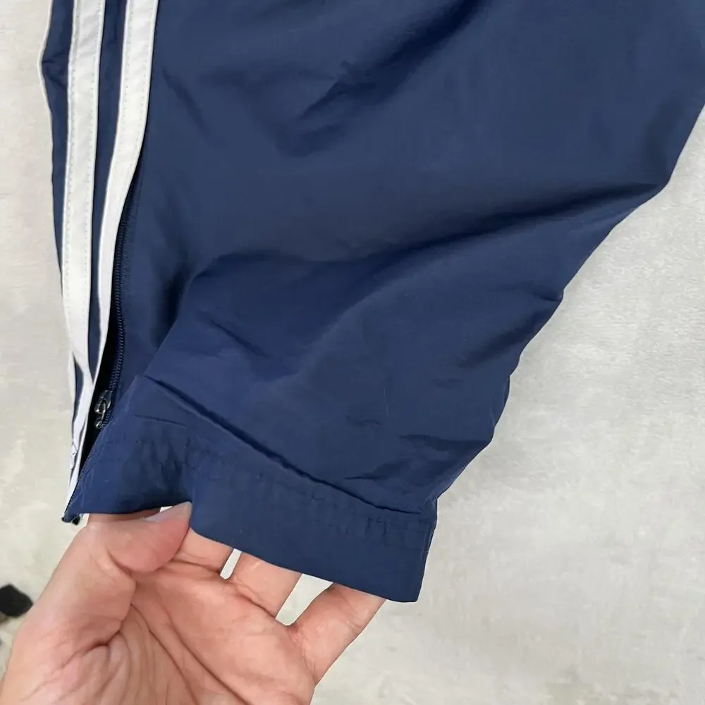 Vintage Adidas Track Pants Mens Large Blue 3 Stripe Climaproof Zip Hem Athletic